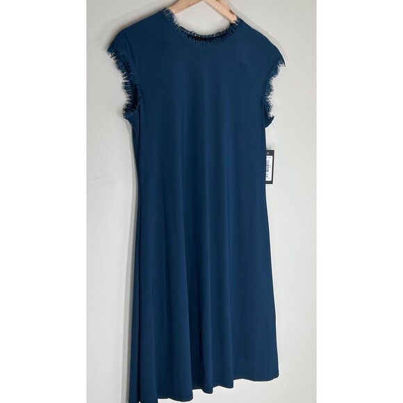 Tiana B. NWT Dress Sleeveless‎ Womens Medium Teal Lace Trim Knee Length - Picture 5 of 12